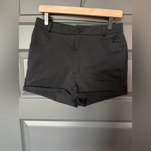 lululemon athletica Black Performance Roll-Hem Shorts